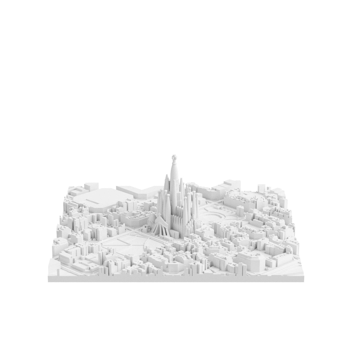Barcelona (3D Print STL) - 3D CITY MODEL