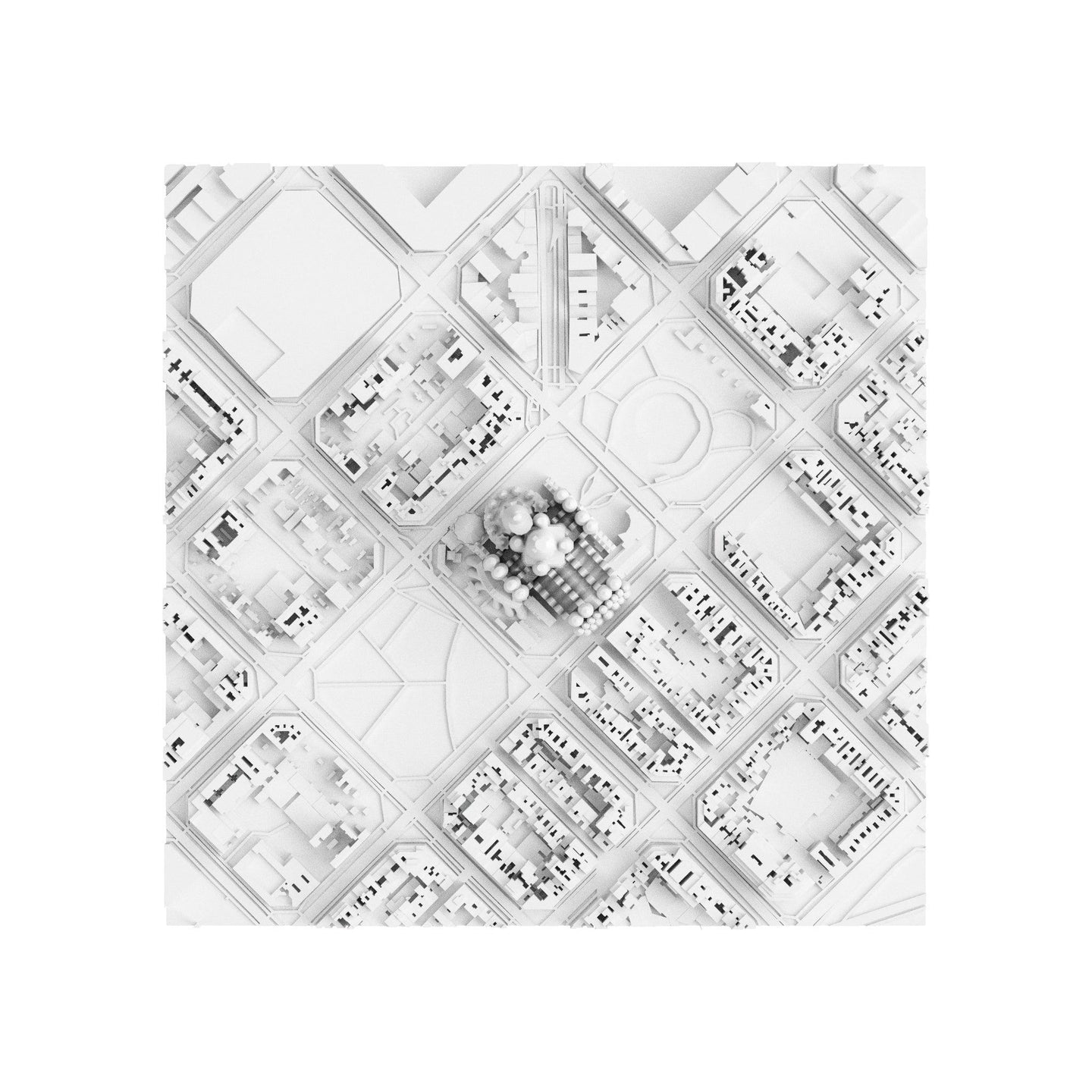 Barcelona (3D Print STL) - 3D CITY MODEL