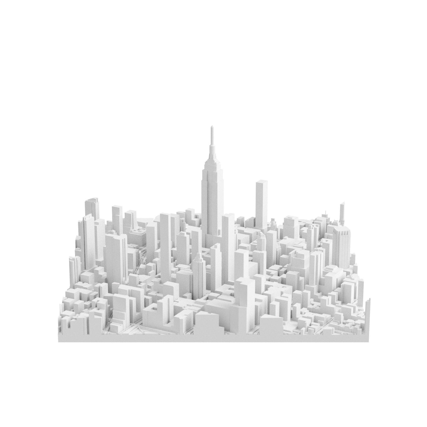 New York Midtown (3D Print STL) - 3D CITY MODEL