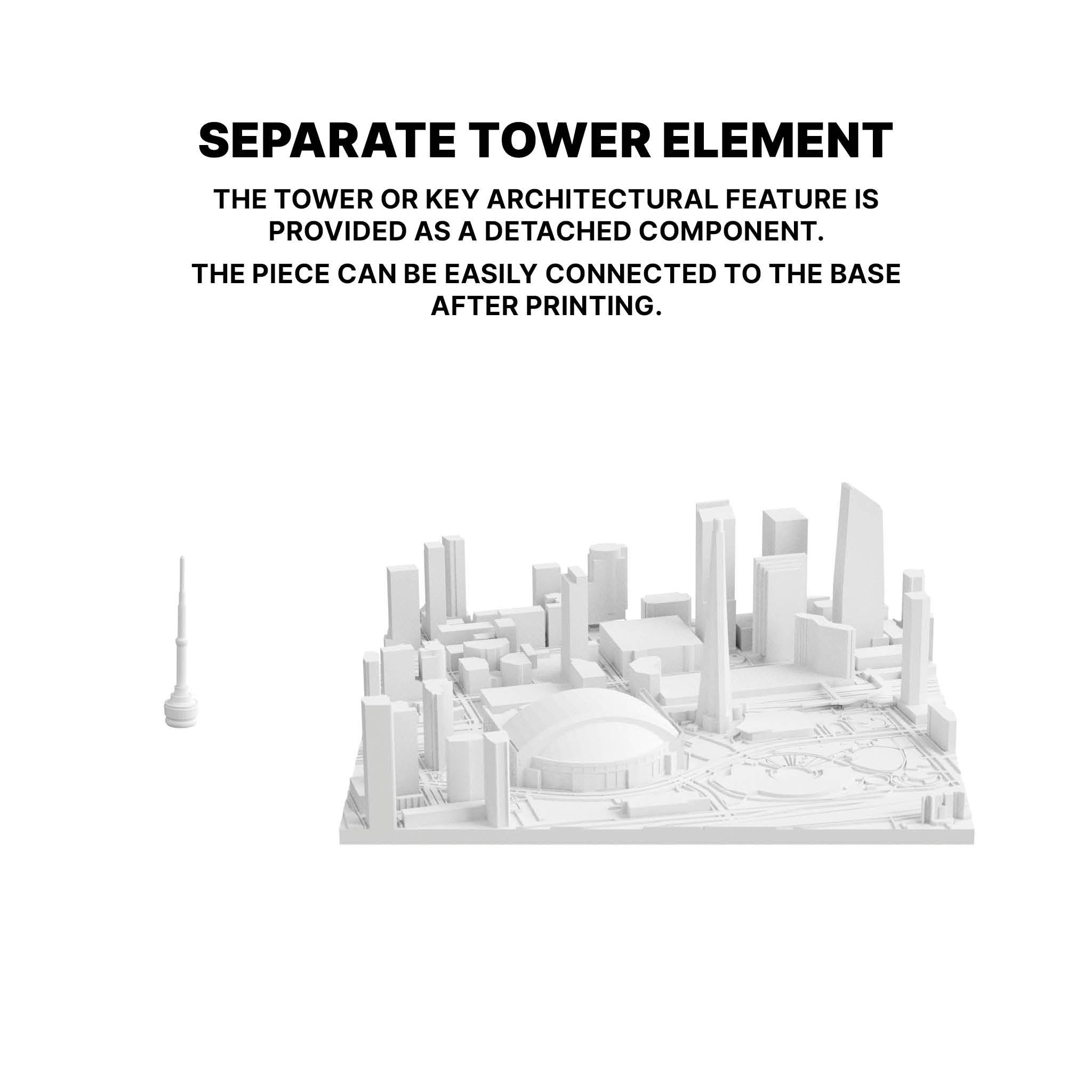 Toronto (3D Print STL) - 3D CITY MODEL