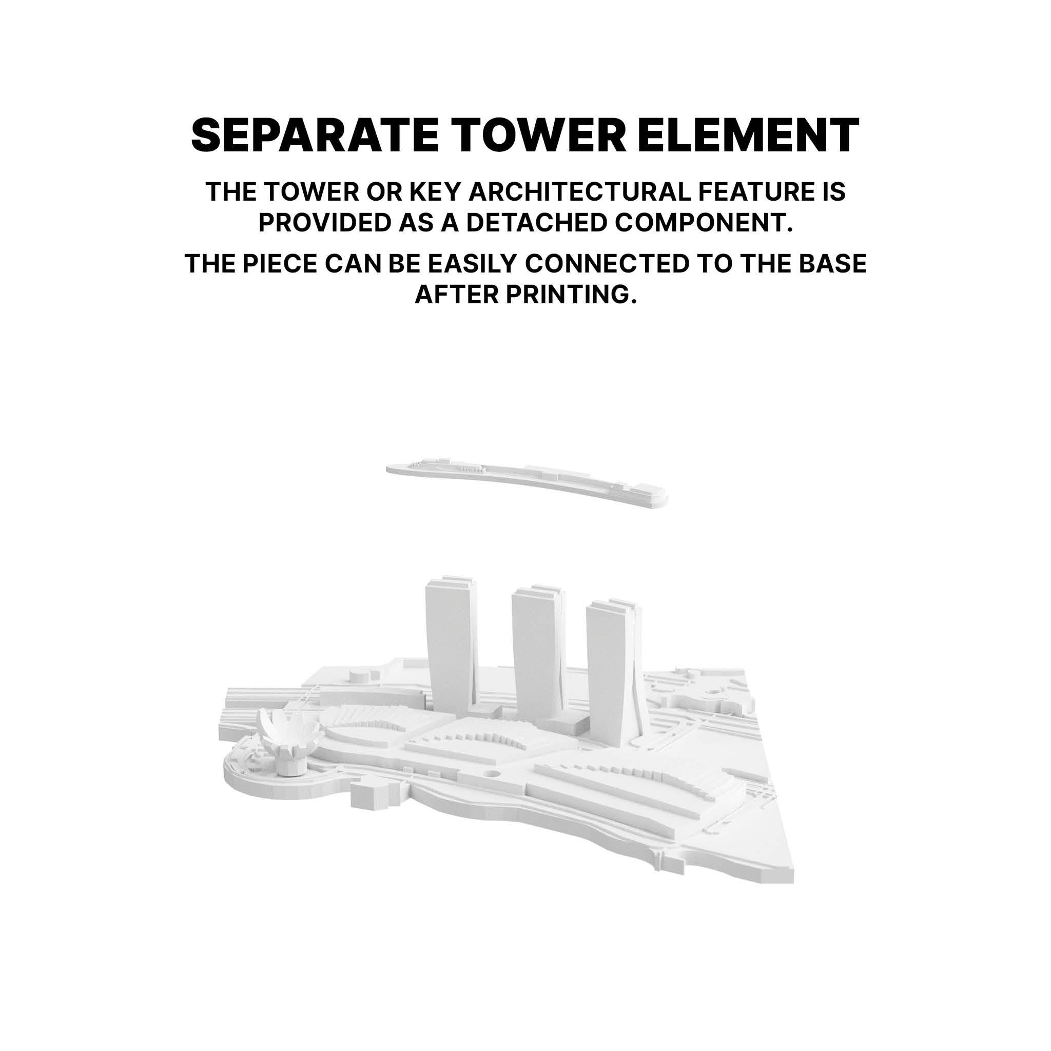 Singapore (3D Print STL) - 3D CITY MODEL