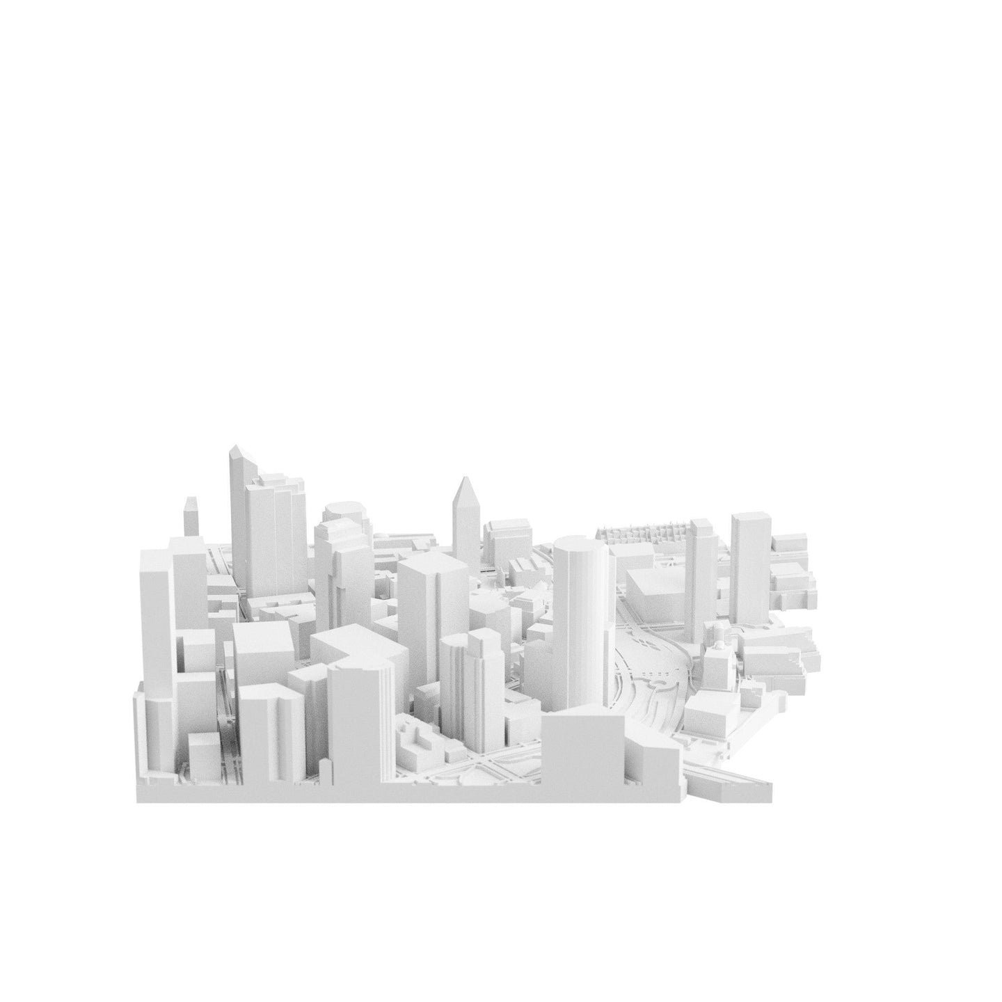 Boston (3D Print STL) - 3D CITY MODEL