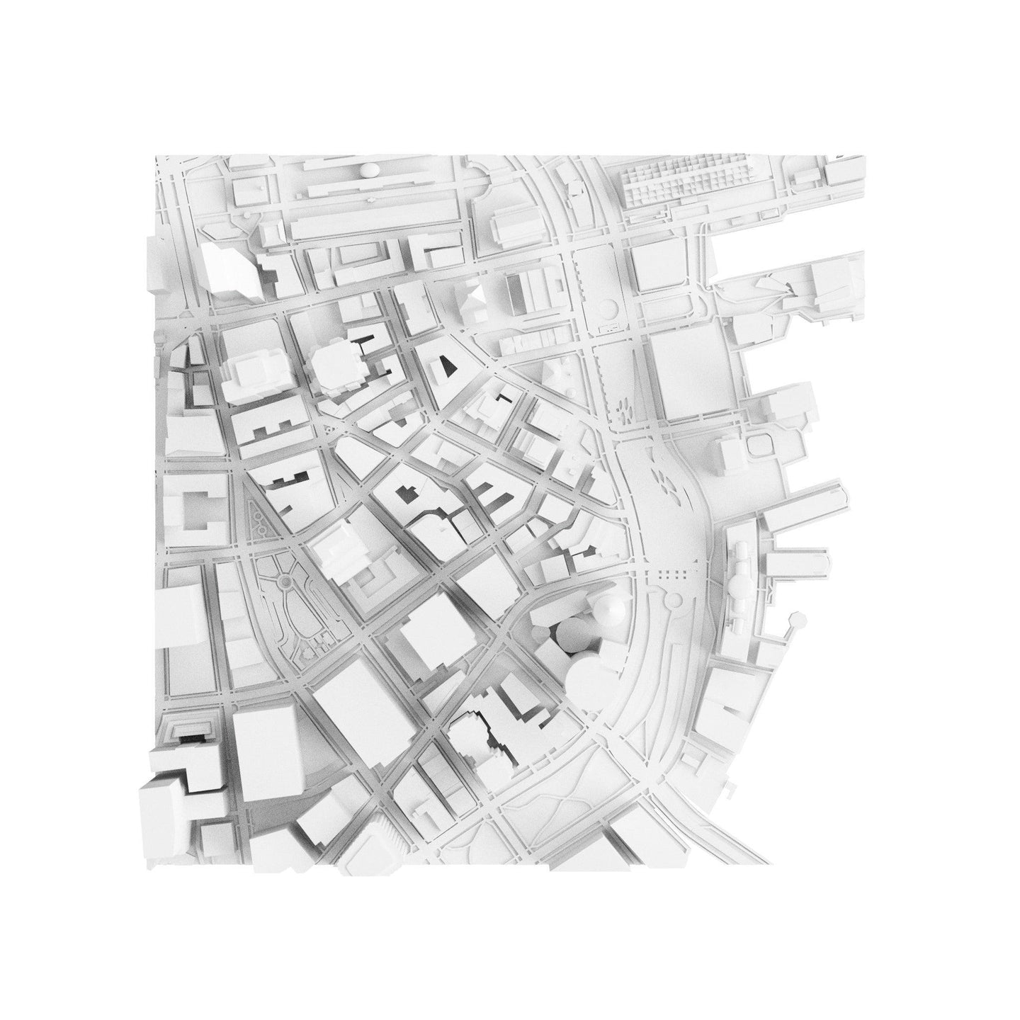 Boston (3D Print STL) - 3D CITY MODEL