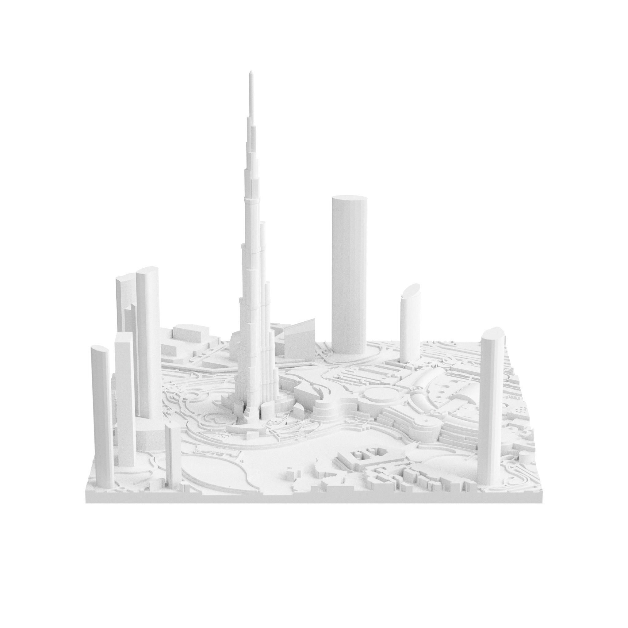Dubai (3D Print STL) - 3D CITY MODEL