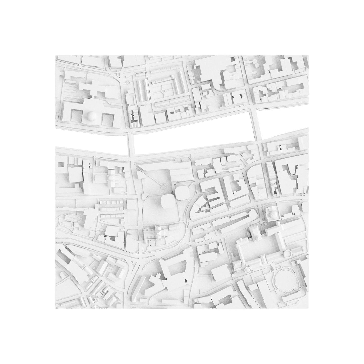 Dublin (3D Print STL) - 3D CITY MODEL