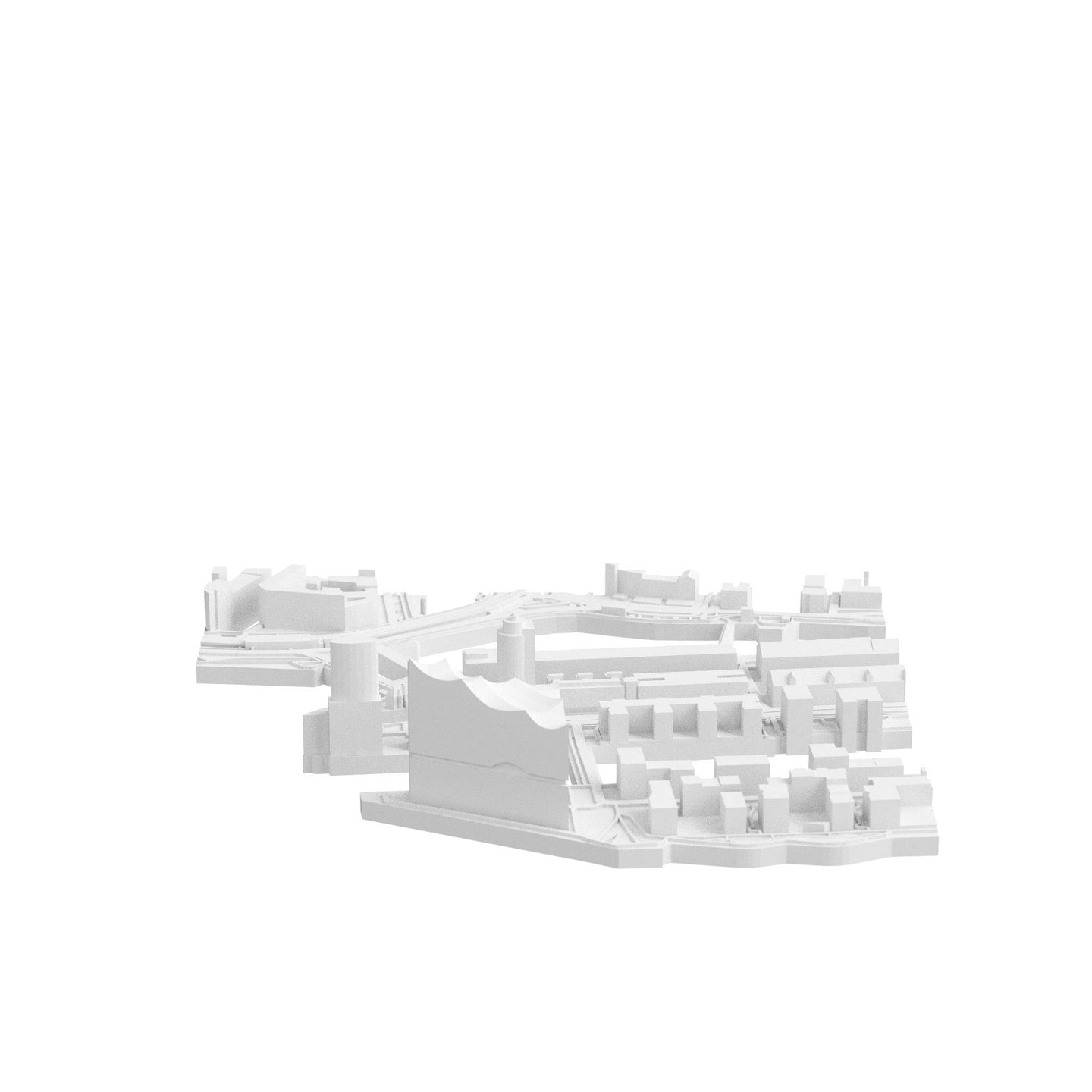 Hamburg (3D Print STL) - 3D CITY MODEL