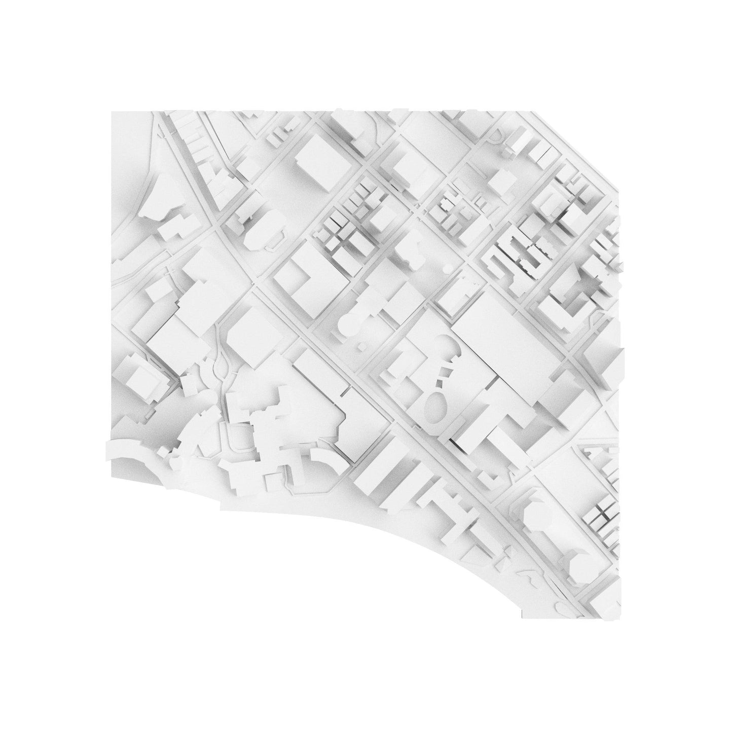 Honolulu (3D Print STL) - 3D CITY MODEL
