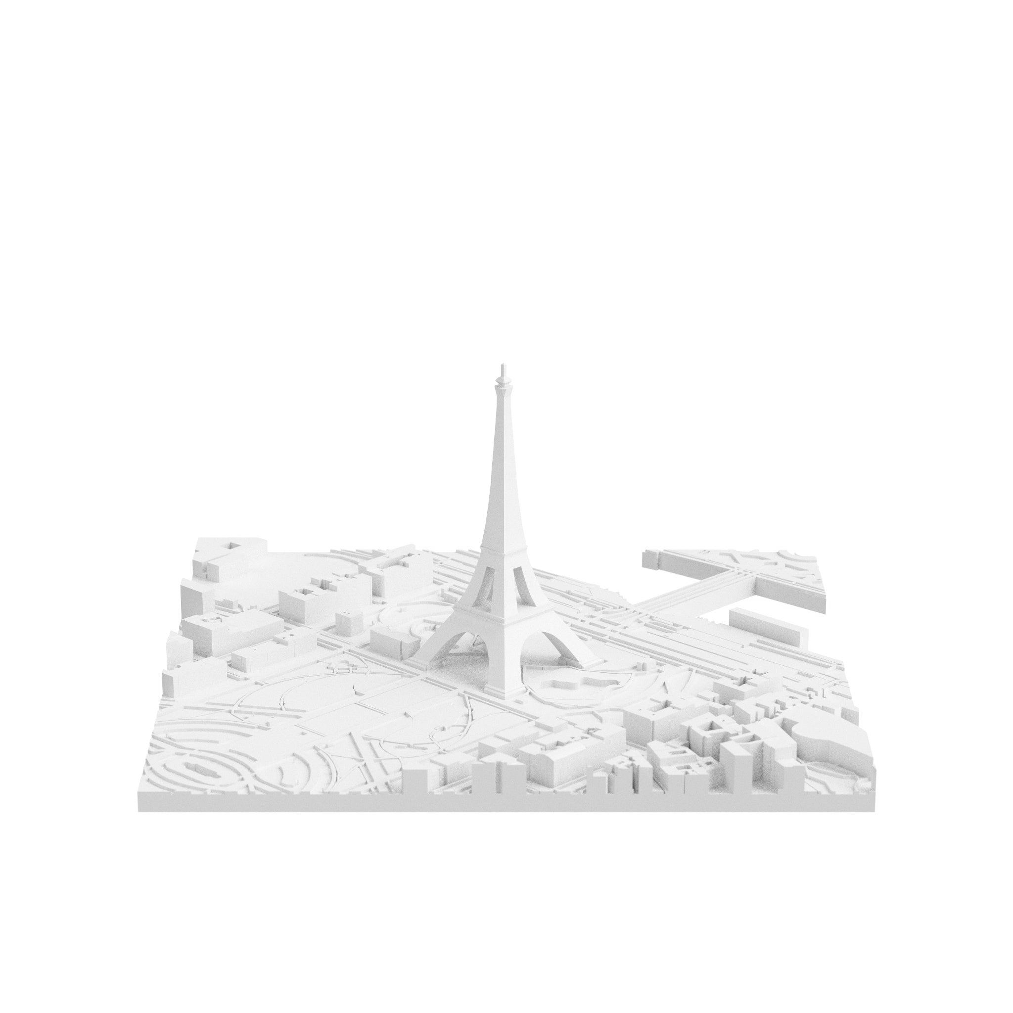Paris Eiffel Tower (3D Print STL) - 3D CITY MODEL
