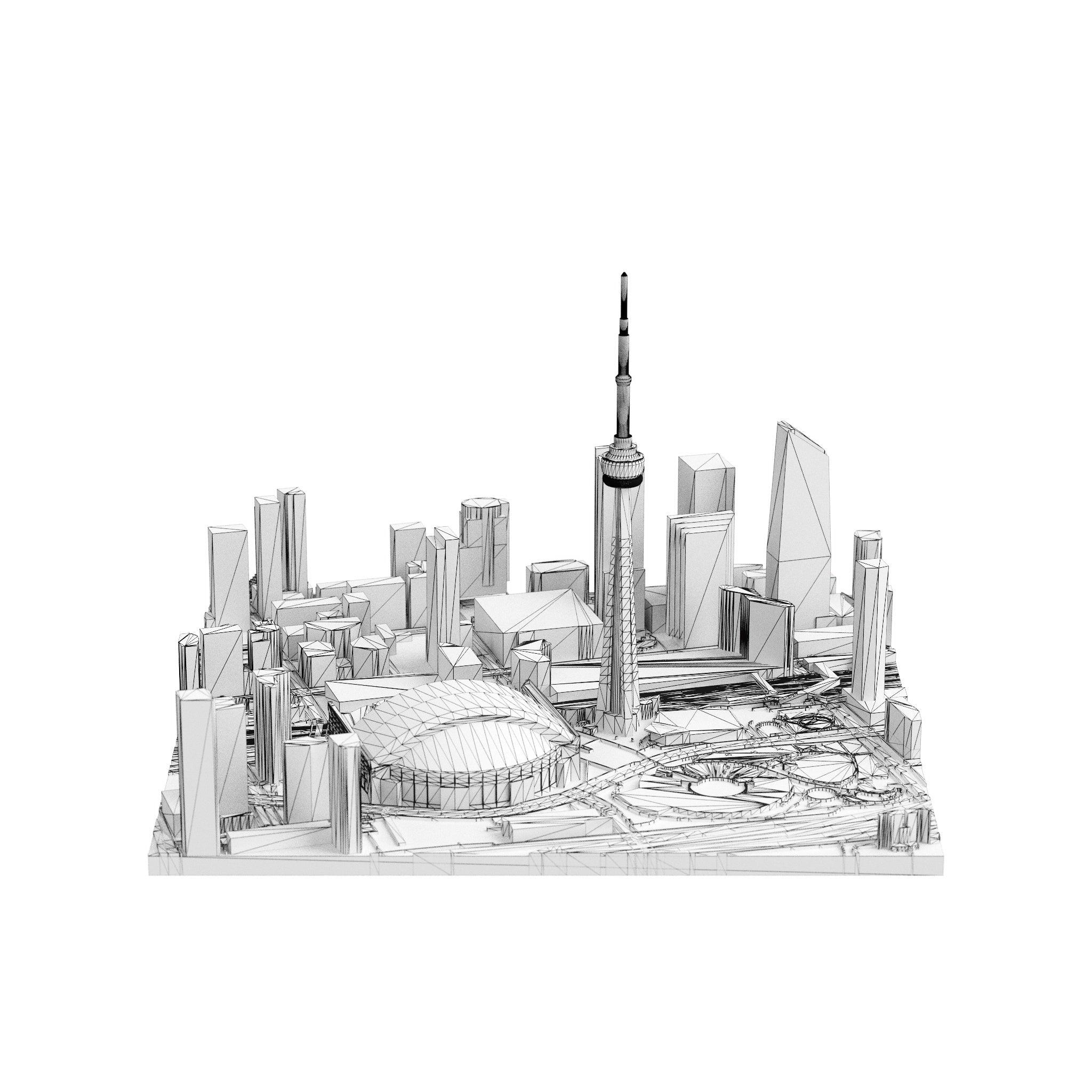 Toronto (3D Print STL) - 3D CITY MODEL